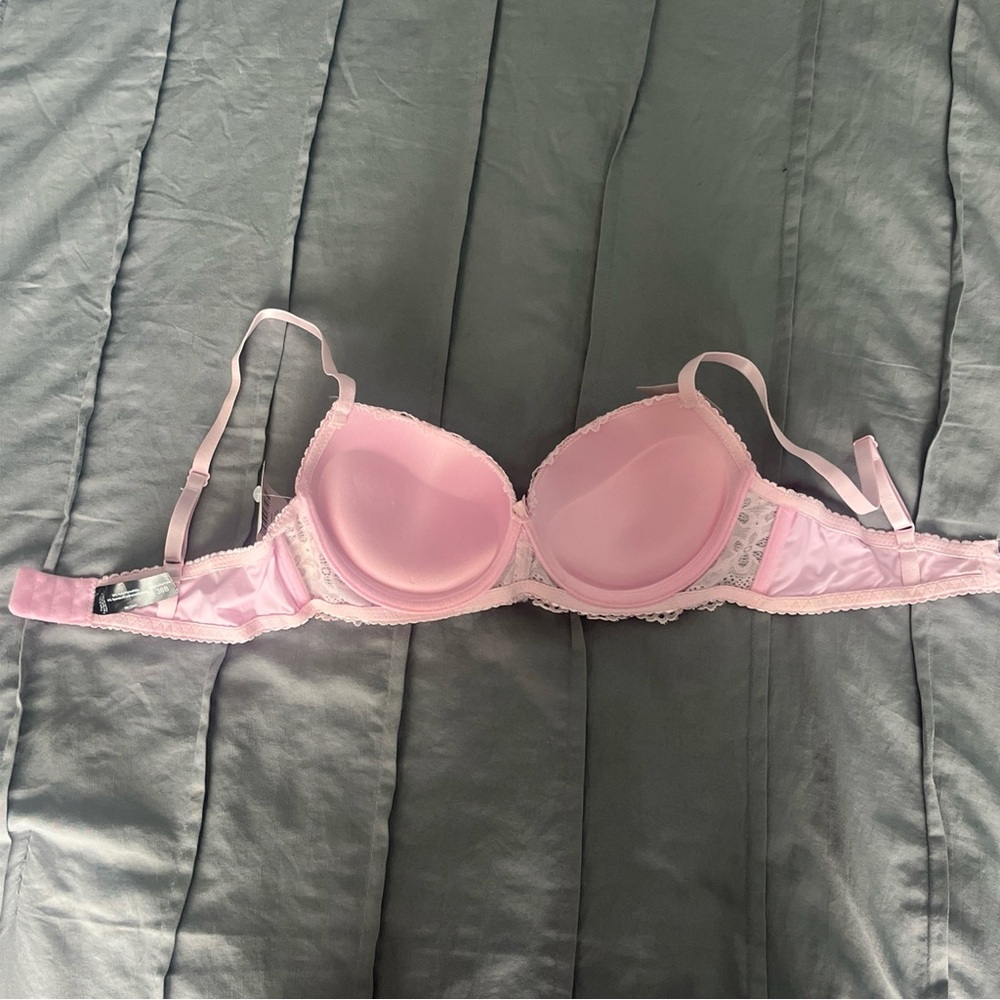 NWT Rene Rofe Light Pink Lace Underwire Bra - Picture 5 of 7